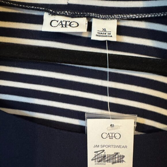 NWT NAVY/WHITE 3/4 SLEEVE TOP XLARGE #F - Picture 10 of 10